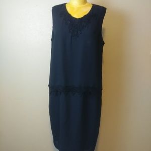 #513 VTG LE ART Embroidered layered Dress